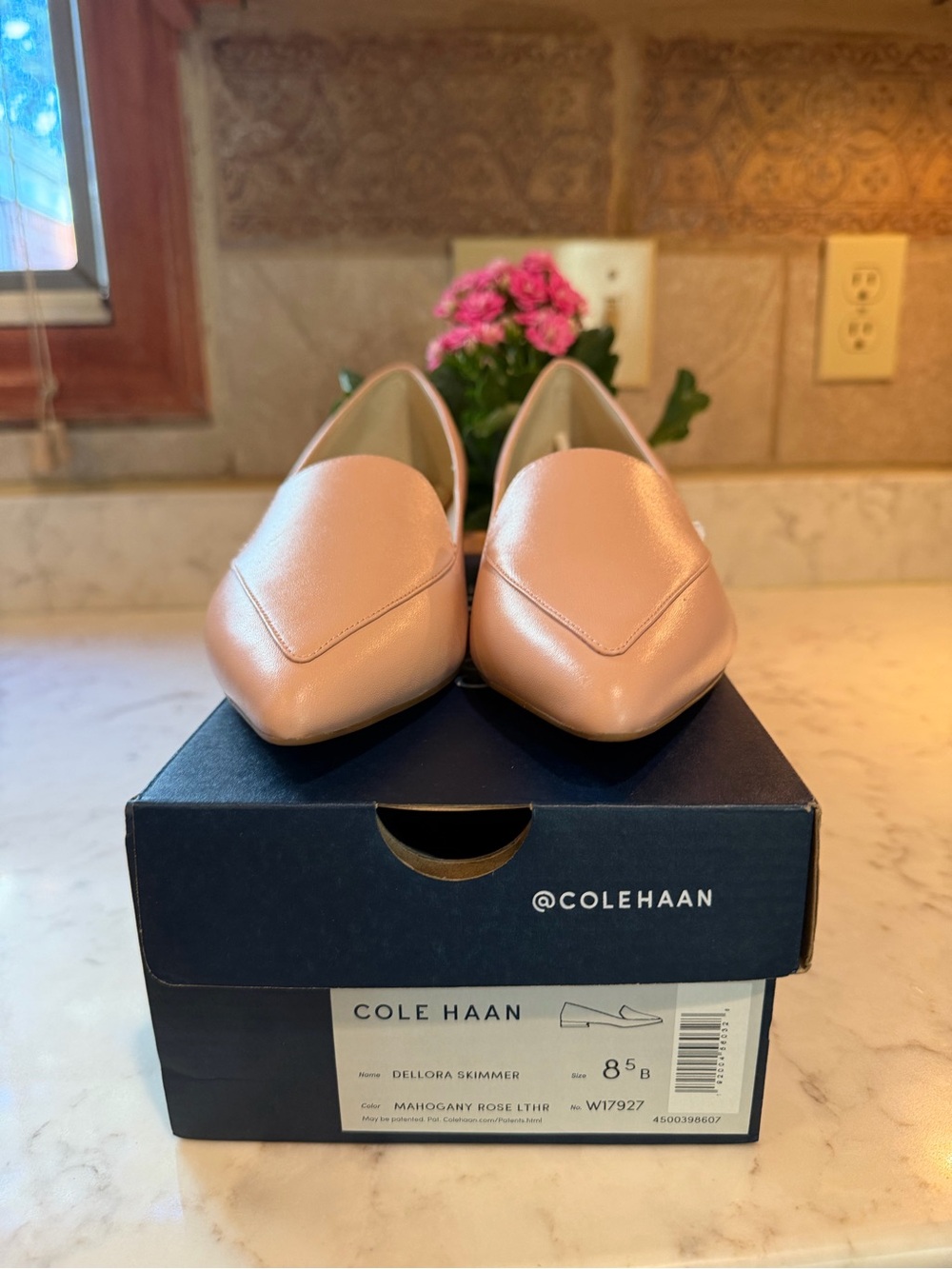 NIB Cole Haan Women's Blush Pink Leather Low Heel Loafers - Picture 3 of 14